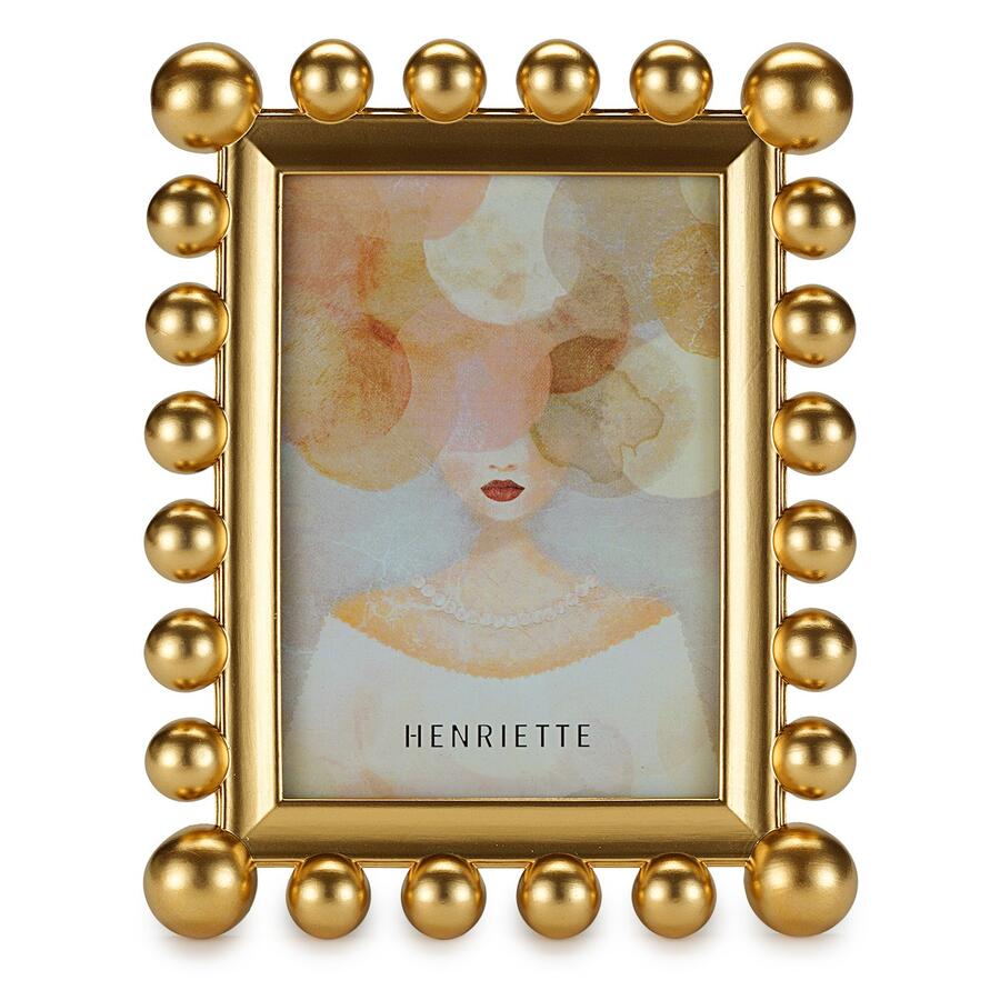 Henriette Cornice Portafoto Perle Oro - collezione Ostuni, cm 19,5x24,5 (13x18)