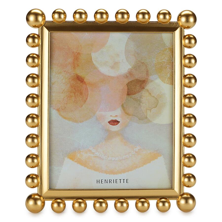 Henriette Cornice Portafoto Perle Oro - collezione Ostuni, cm 27x32 (20x25)
