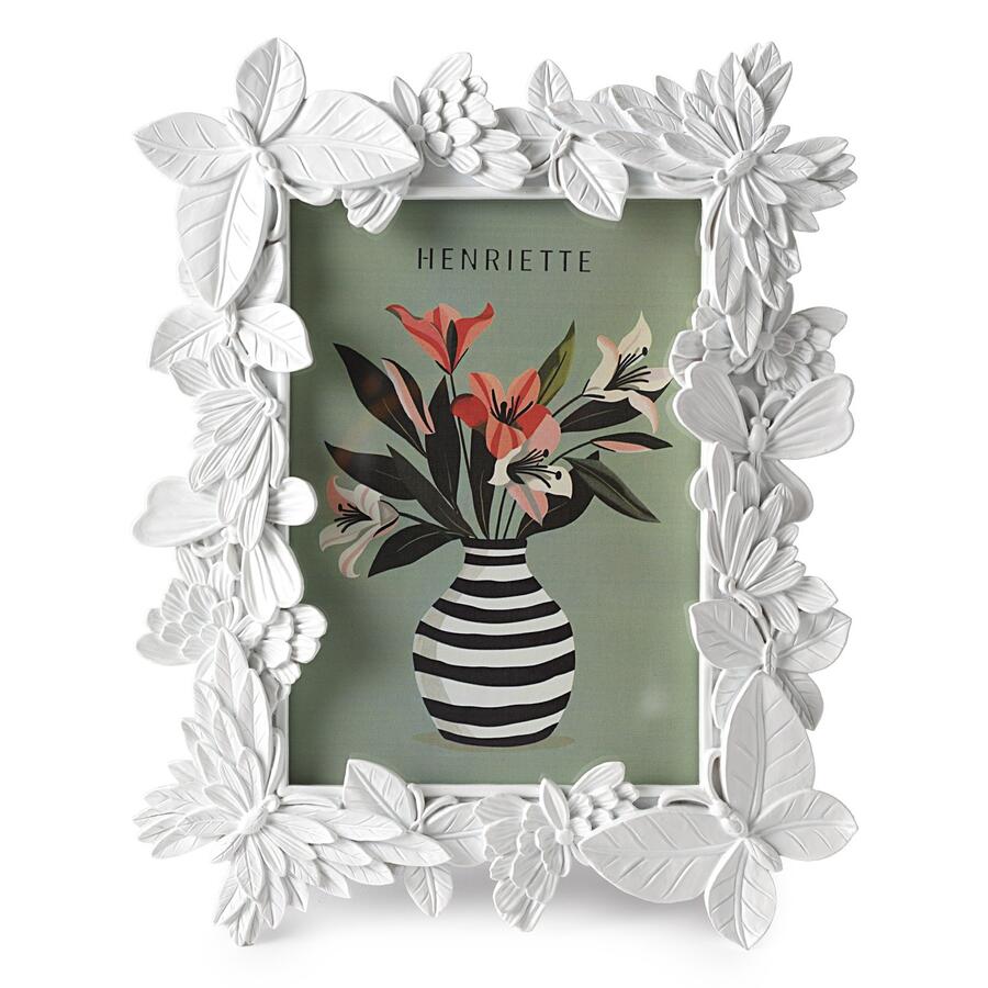 Henriette Cornice Portafoto Garden Bianco - collezione Ostuni, cm 21x26,5 (13x18)