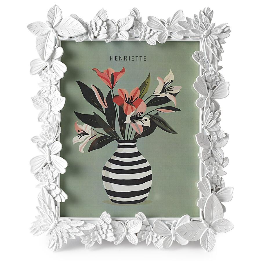 Henriette Cornice Portafoto Garden Bianco - collezione Ostuni, cm 30x34,5 (20x25)