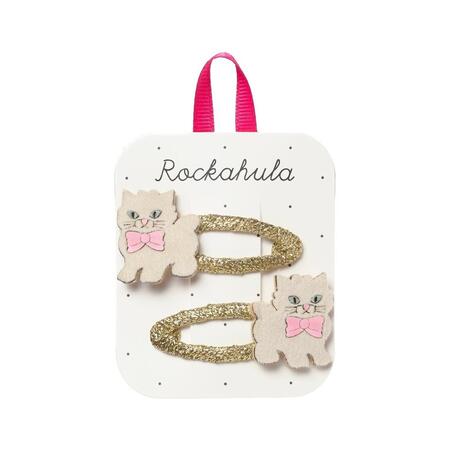 Fermagli a Scatto Gattina Dolce in Velluto - Rockahula Kids