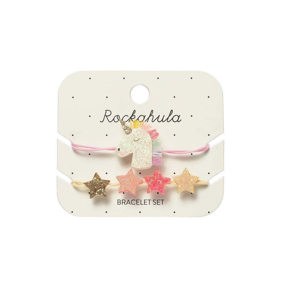Set 2 Braccialetti Unicorno Arcobaleno - Rockahula Kids