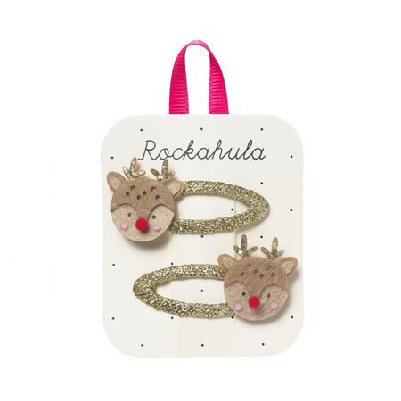 Fermagli Renna di Natale Glitterata - Rockahula Kids