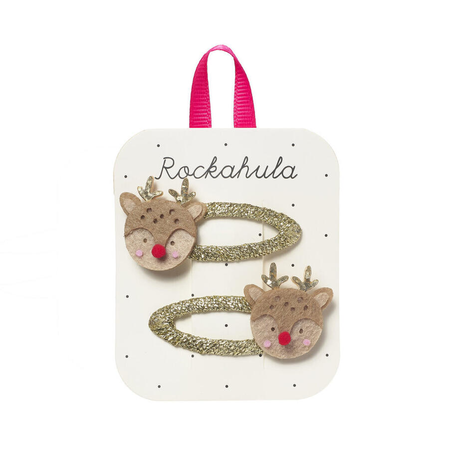 Fermagli Renna di Natale Glitterata - Rockahula Kids