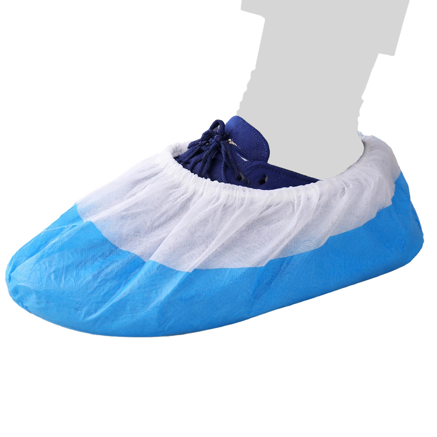 Sovrascarpe Antiscivolo PLP/CPE Bianche e Azzurre REFLEXX - conf. 50 pz