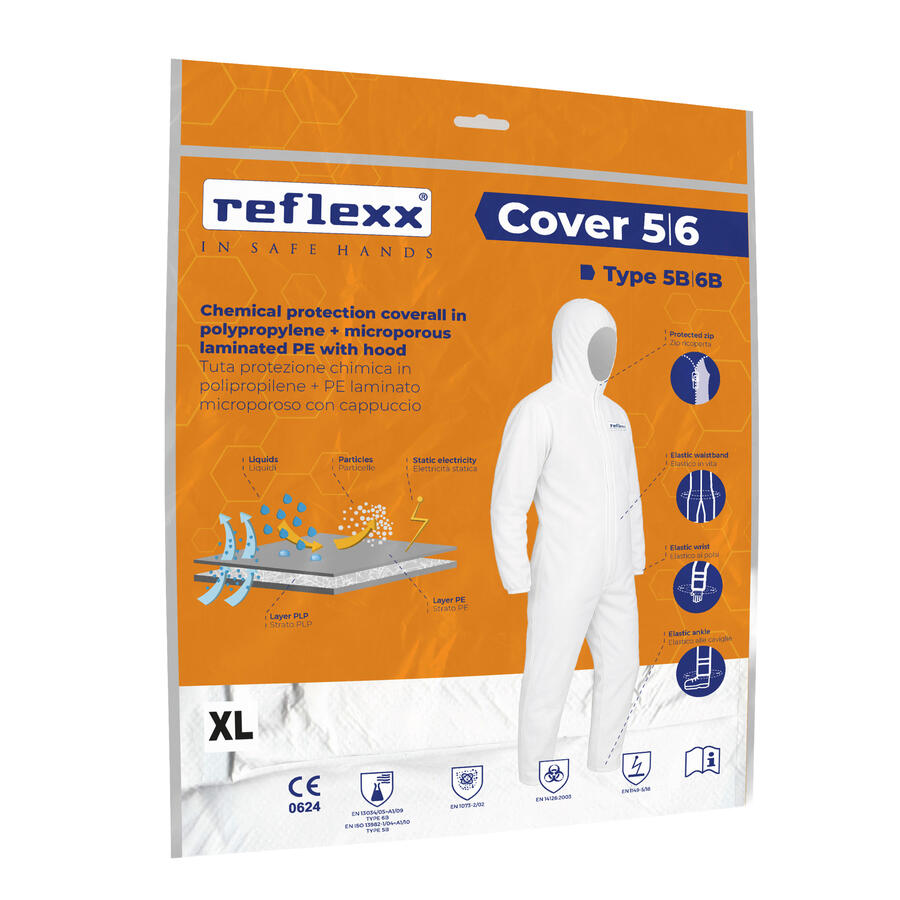 Tuta Protettiva Monouso Cover 40 PLP Bianca REFLEXX