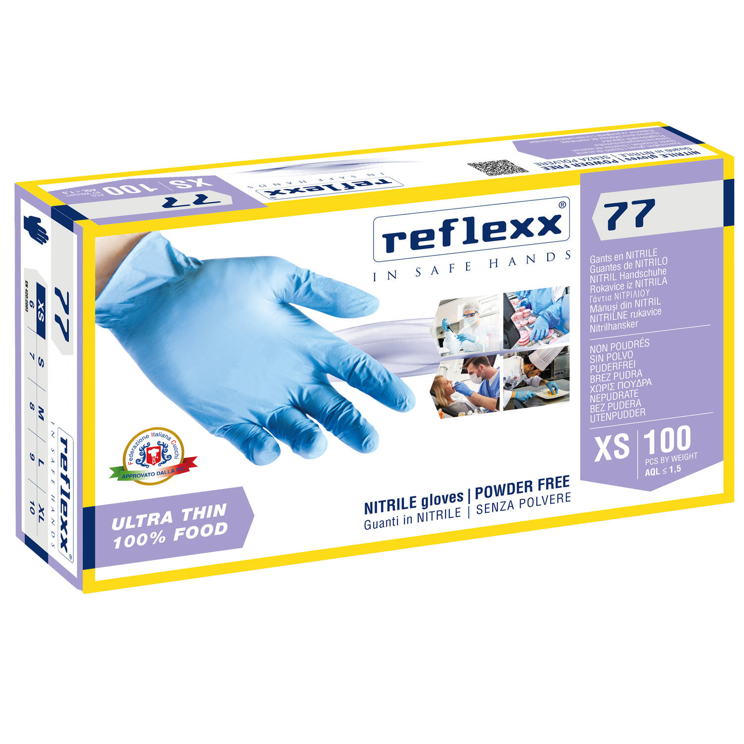 Guanti in Nitrile R77100 Azzurri REFLEXX - conf. 1000 pz