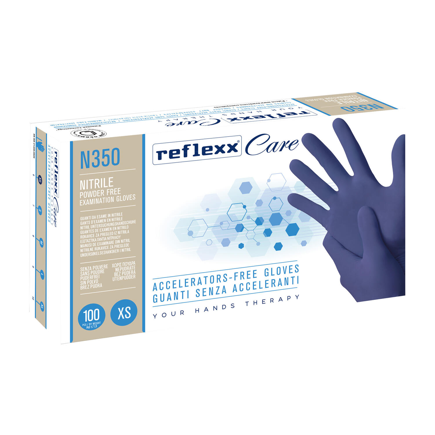 Guanti in Nitrile Ipoallergenici N350 Senza Acceleranti REFLEXX - conf. 1000 pz
