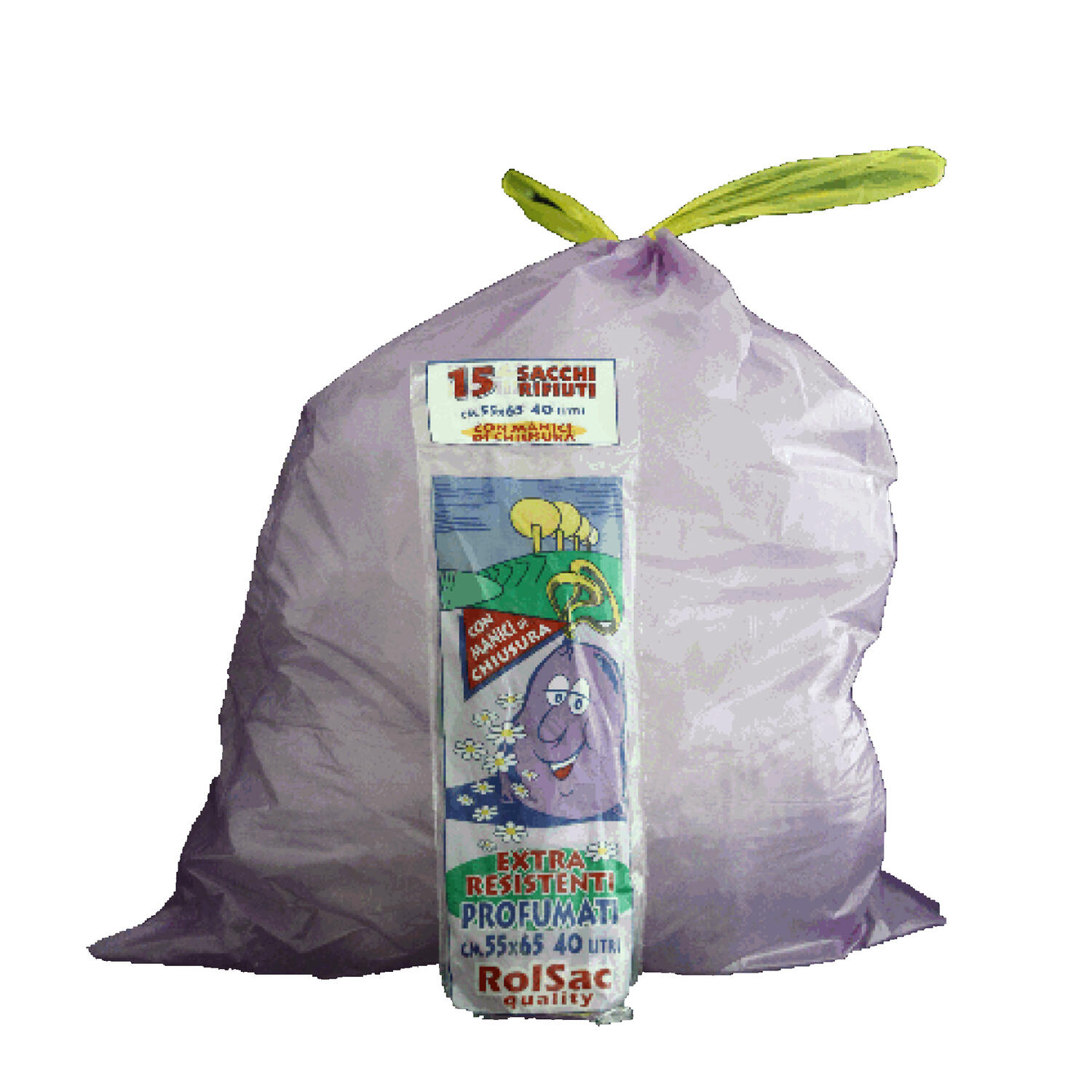 Sacchi Rifiuti  con Maniglie ROLSAC - conf. 15 pz