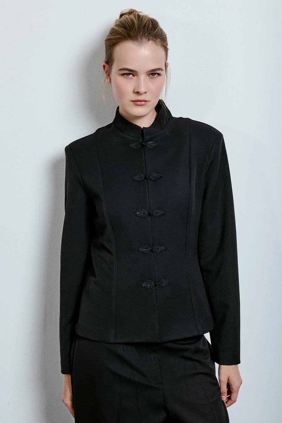 Two Way Giacca Fit Con Alamari Nero
