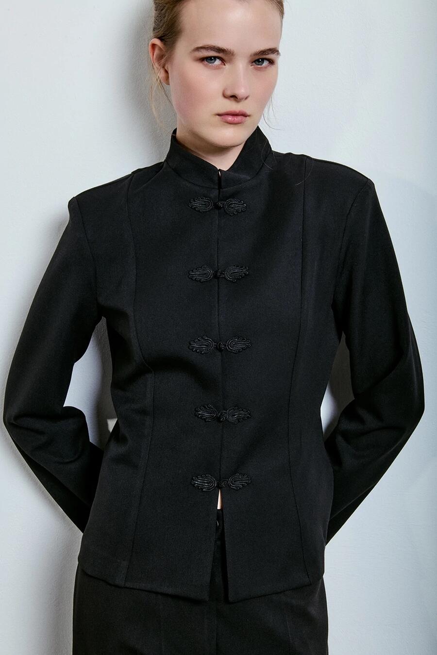 Two Way Giacca Fit Con Alamari Nero