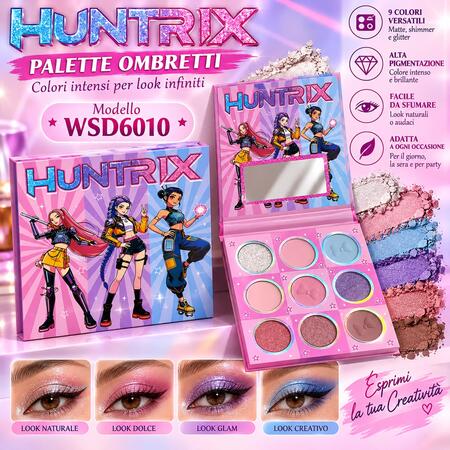 Paletta Ombretto Huntrix Da 9 colori [Conf. da 12 pezzi]