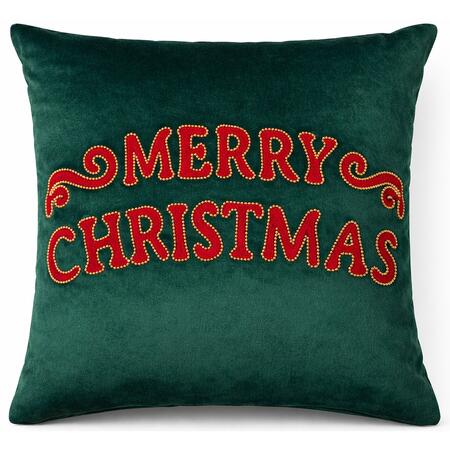Clodette Cuscino Natalizio Verde “Merry Christmas” Ricamato