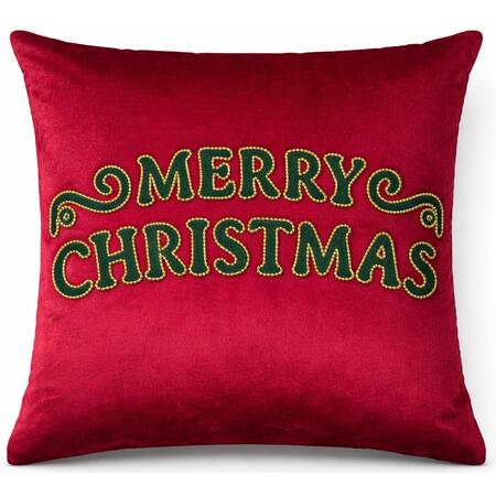 Clodette Cuscino Natalizio Rosso “Merry Christmas” Ricamato