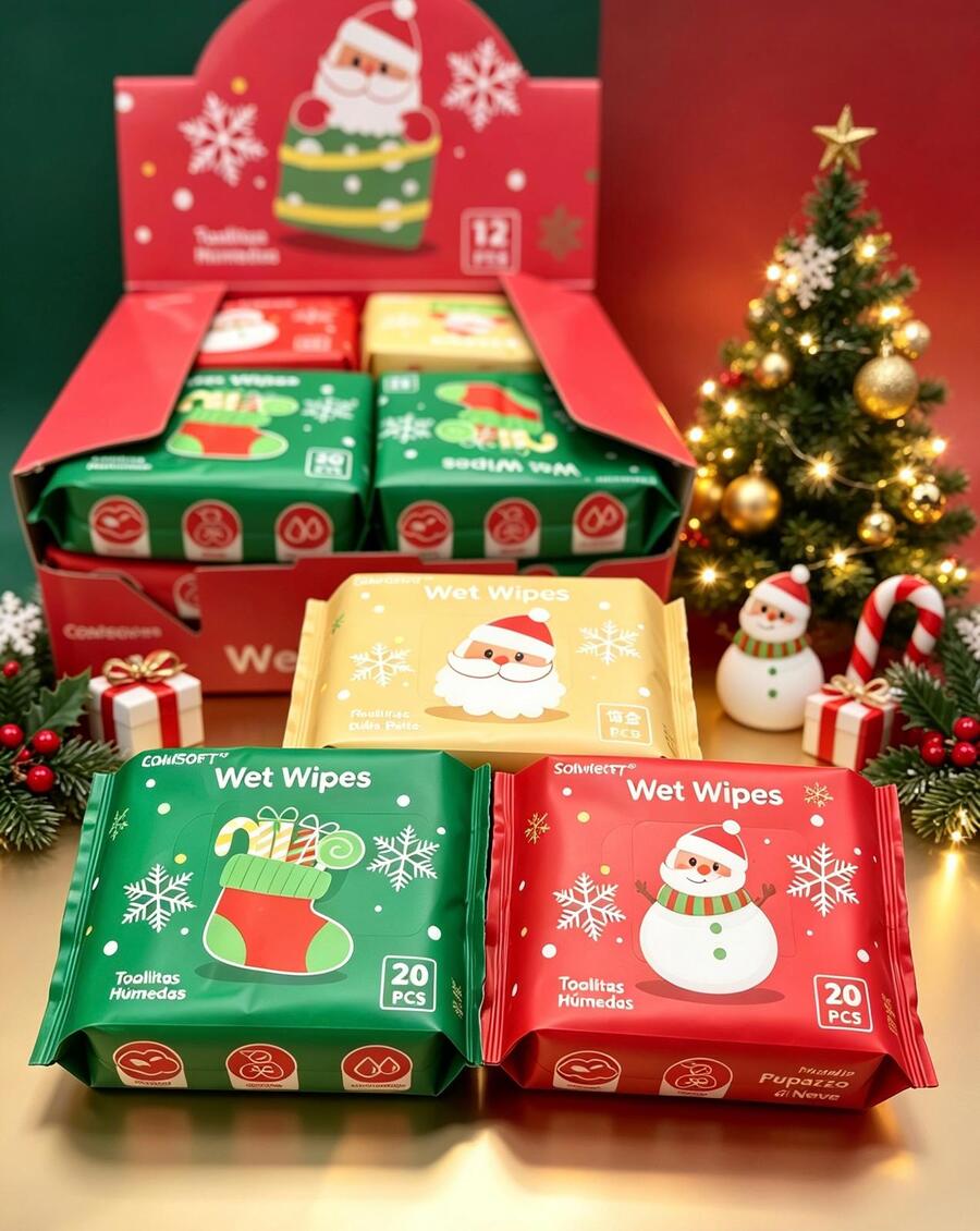 Salviettine Struccanti Merry Christmas [Conf.da 12 pezzi]