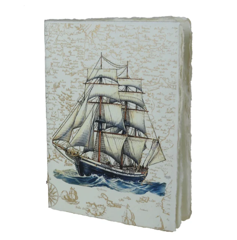 Notebook artigianale A5 (15x21 cm) – Belem - Taccuino in carta pergamena