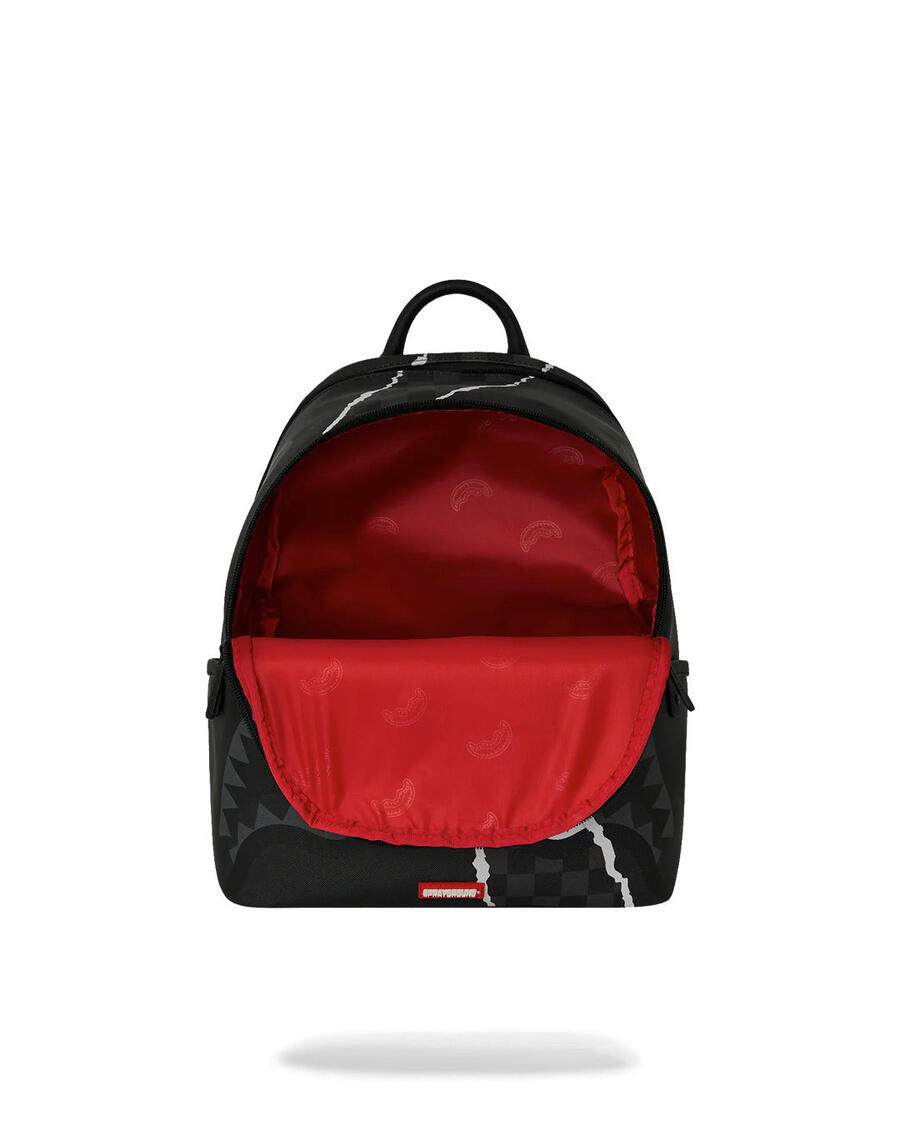 Center Rip Revealing Gray Check Savage Backpack
