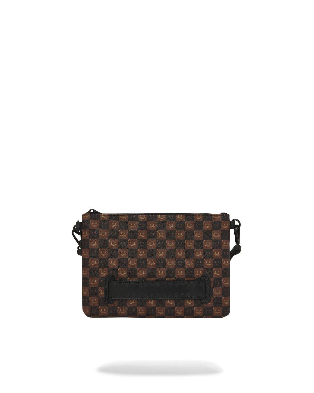 Sharks In Paris Wtf Bubble Brown Check Crossover Clutch