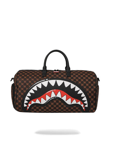 Sharks In Paris Wtf Bubble Brown Check Duffle