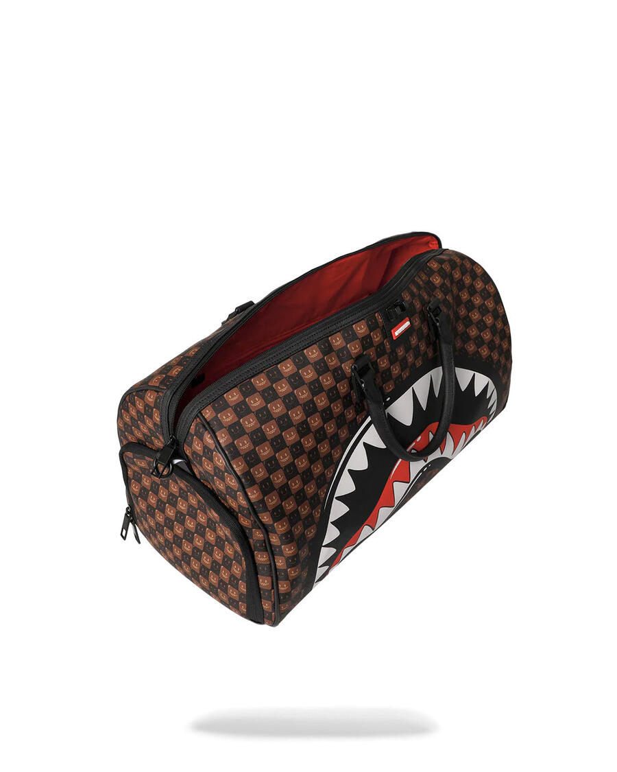 Sharks In Paris Wtf Bubble Brown Check Duffle