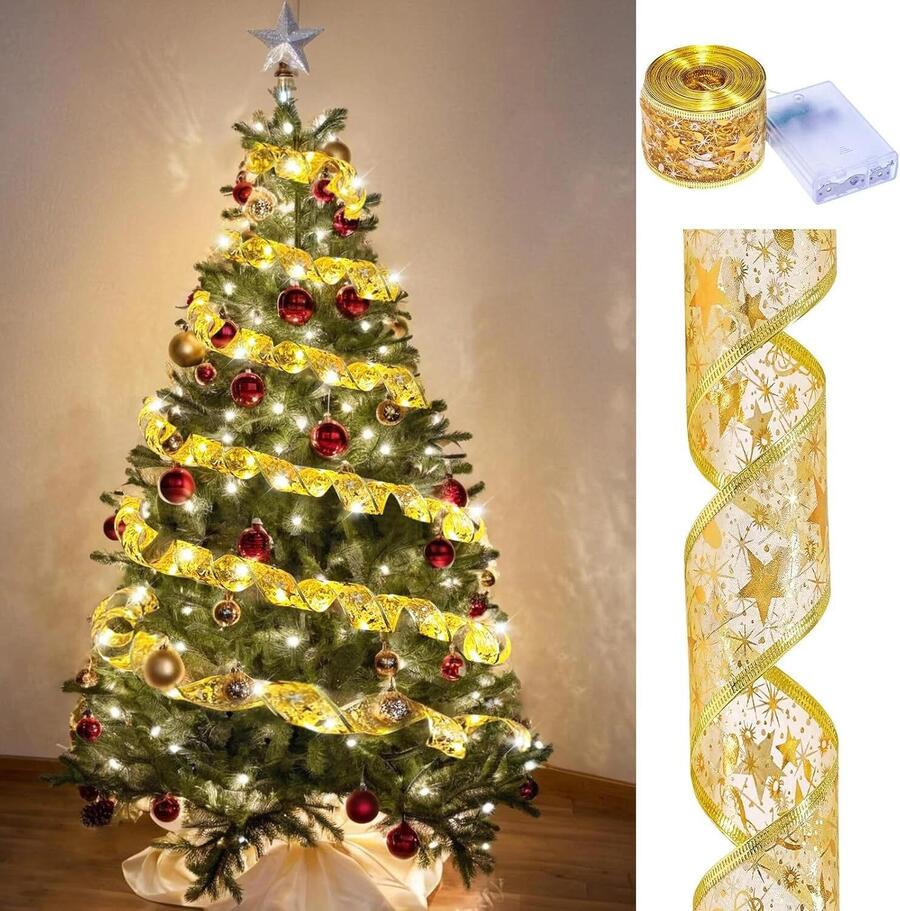 Nastro Luminoso natalizio 100 LED Filo di Rame Luci per Albero di Natale\feste\eventi 5mt