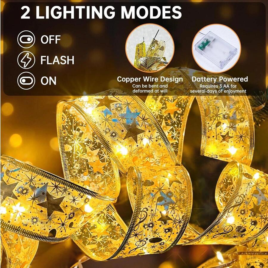 Nastro Luminoso natalizio 100 LED Filo di Rame Luci per Albero di Natale\feste\eventi 5mt