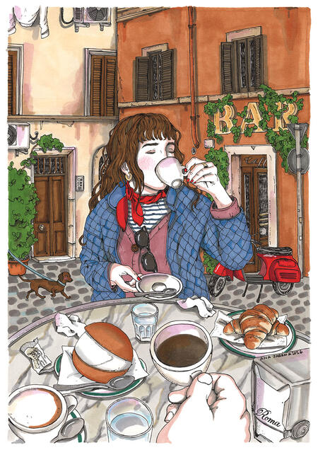ANA JAREN STAMPA ARTISTICA: Breakfast in Trastevere