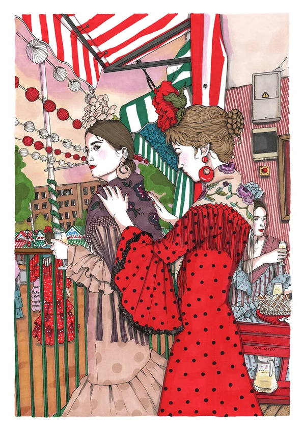 ANA JAREN STAMPA ARTISTICA  A4: Seville April Fair