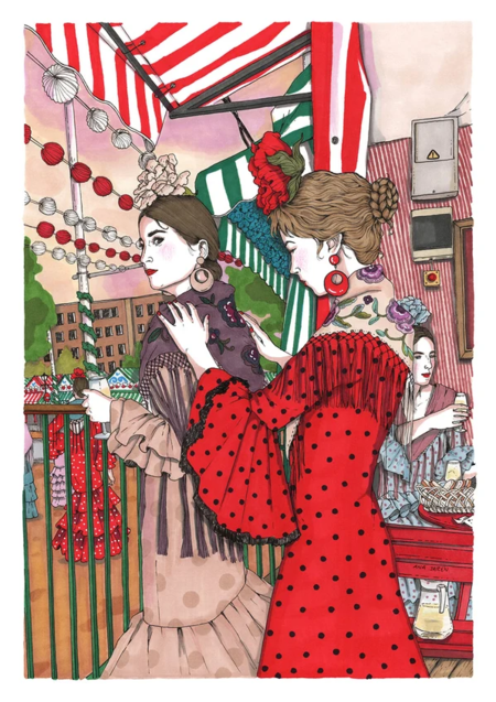 ANA JAREN STAMPA ARTISTICA  A4: Seville April Fair