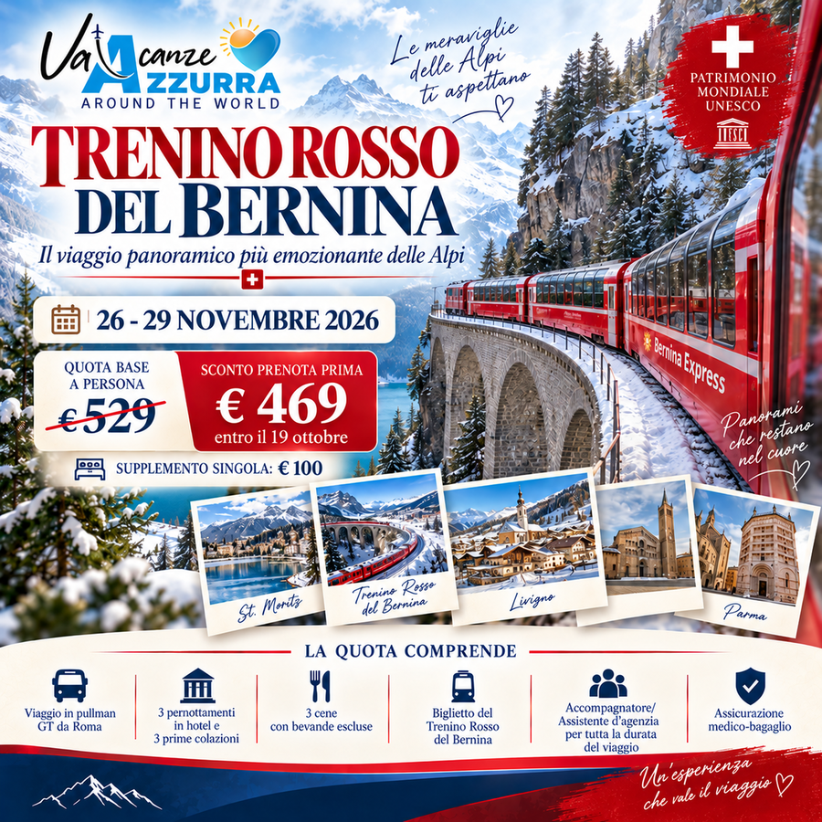 26 NOVEMBRE 2026 TRENINO ROSSO DEL BERNINA