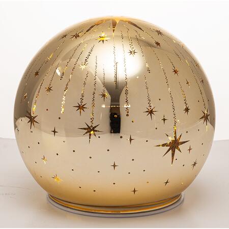 Palais Royal Palla di Vetro LED Oro con Stelle Cadenti 15 cm