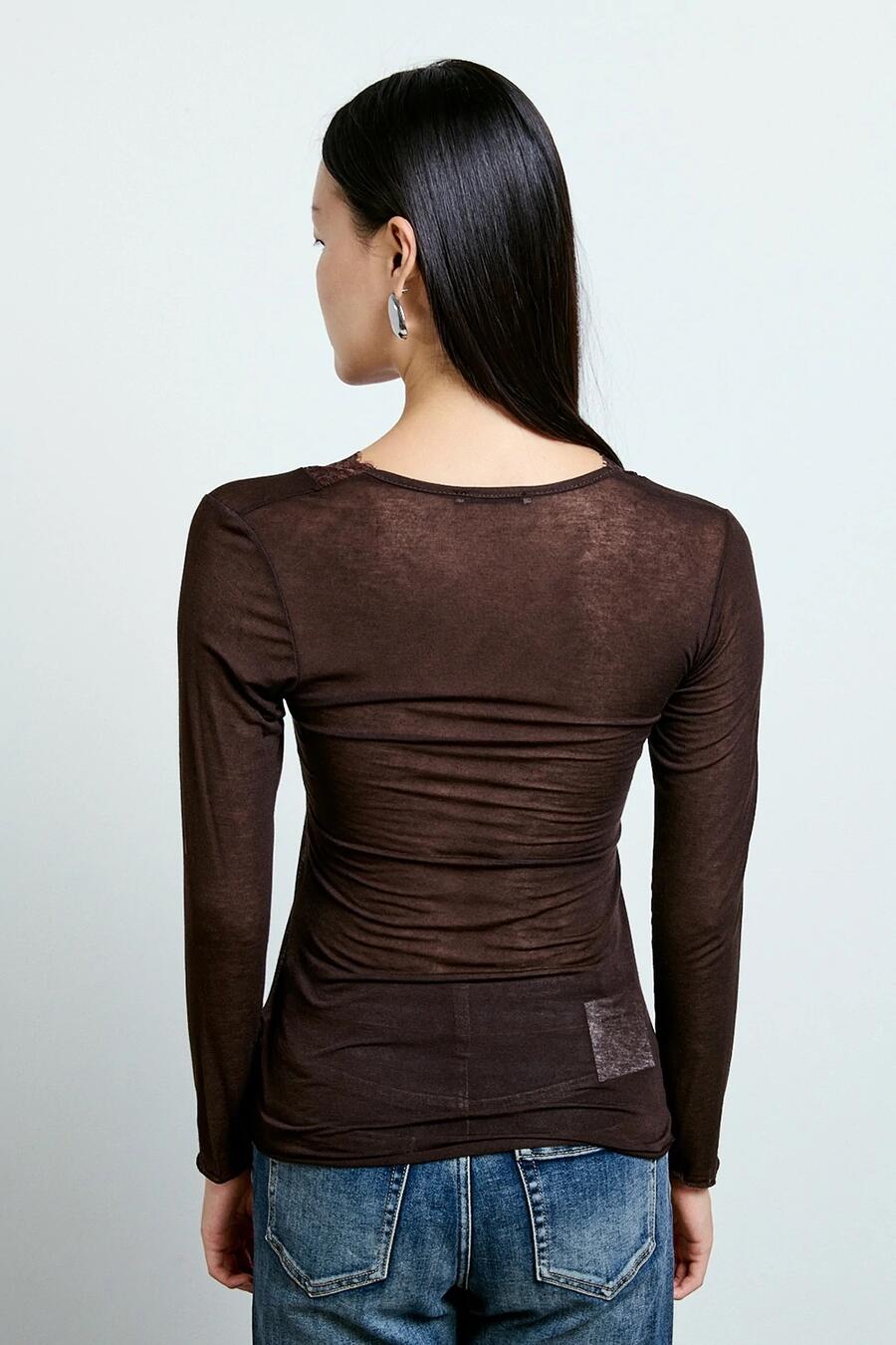 Two Way Maglia Con Cachemire Inserto Pizzo Moro