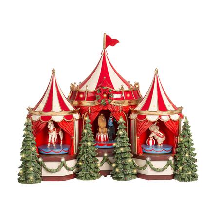 Palais Royal Carillon Circo a Tre Tende con Movimento e Luci 45x36,5 cm