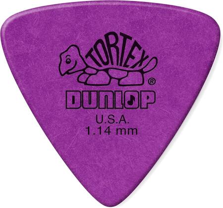 Dunlop 431P1.14 Tortex Triangolo, Viola, 1,14 Mm, Confezione Da 8 + 1 Ultex sharp 1.0 OMAGGIO