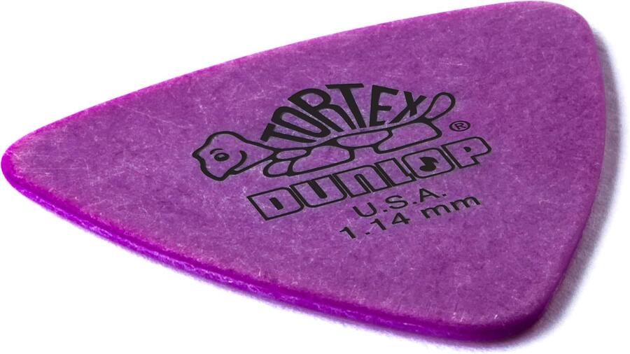 Dunlop 431P1.14 Tortex Triangolo, Viola, 1,14 Mm, Confezione Da 8 + 1 Ultex sharp 1.0 OMAGGIO