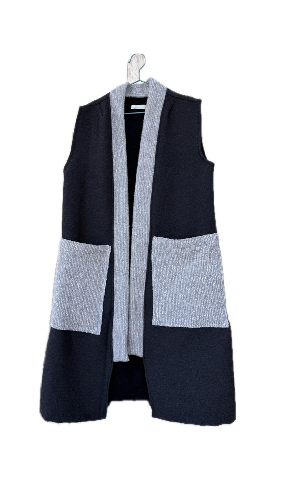 Gilet lungo nero