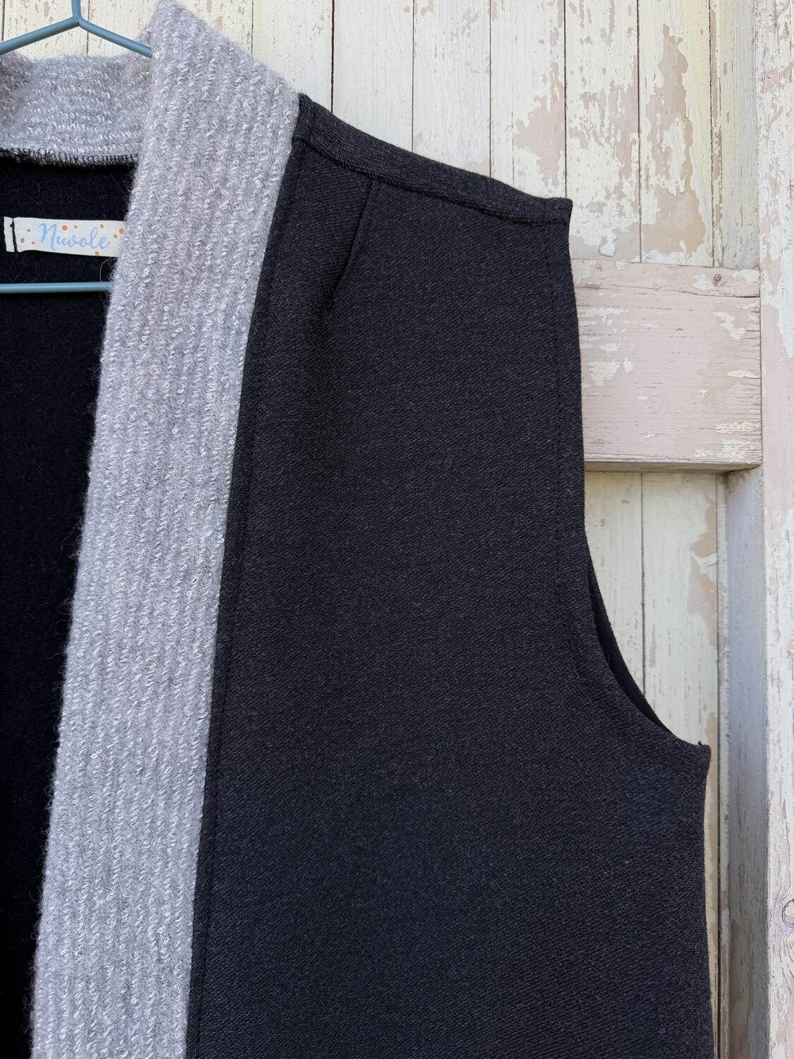 Gilet lungo nero