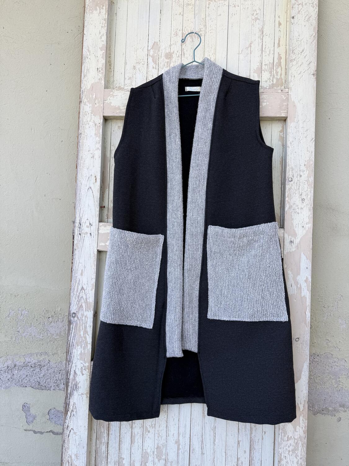 Gilet lungo nero