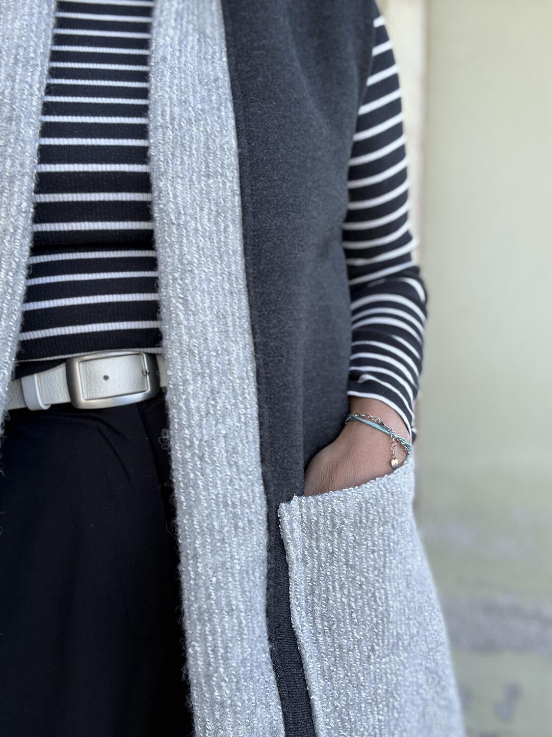 Gilet lungo nero