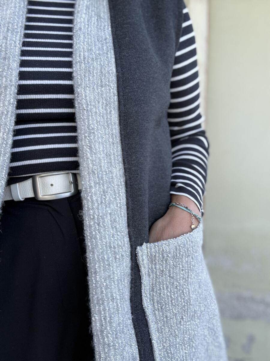 Gilet lungo nero