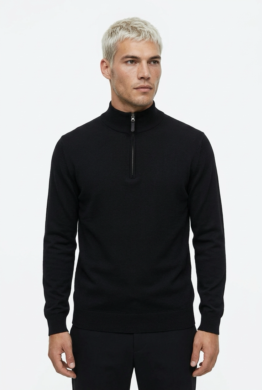 Over-d Lupetto Mezza Zip Nero