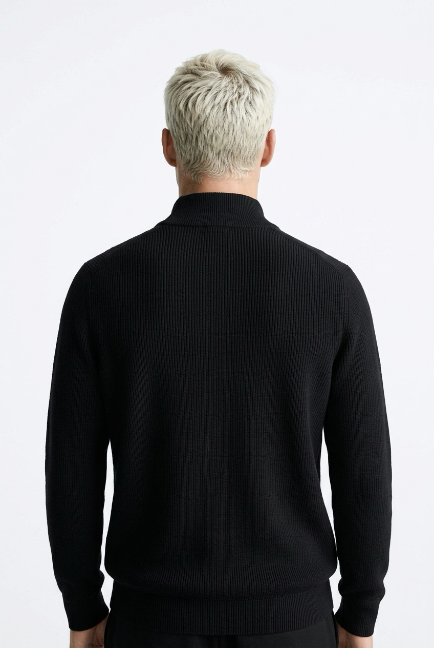 Over-d Lupetto Mezza Zip Nero