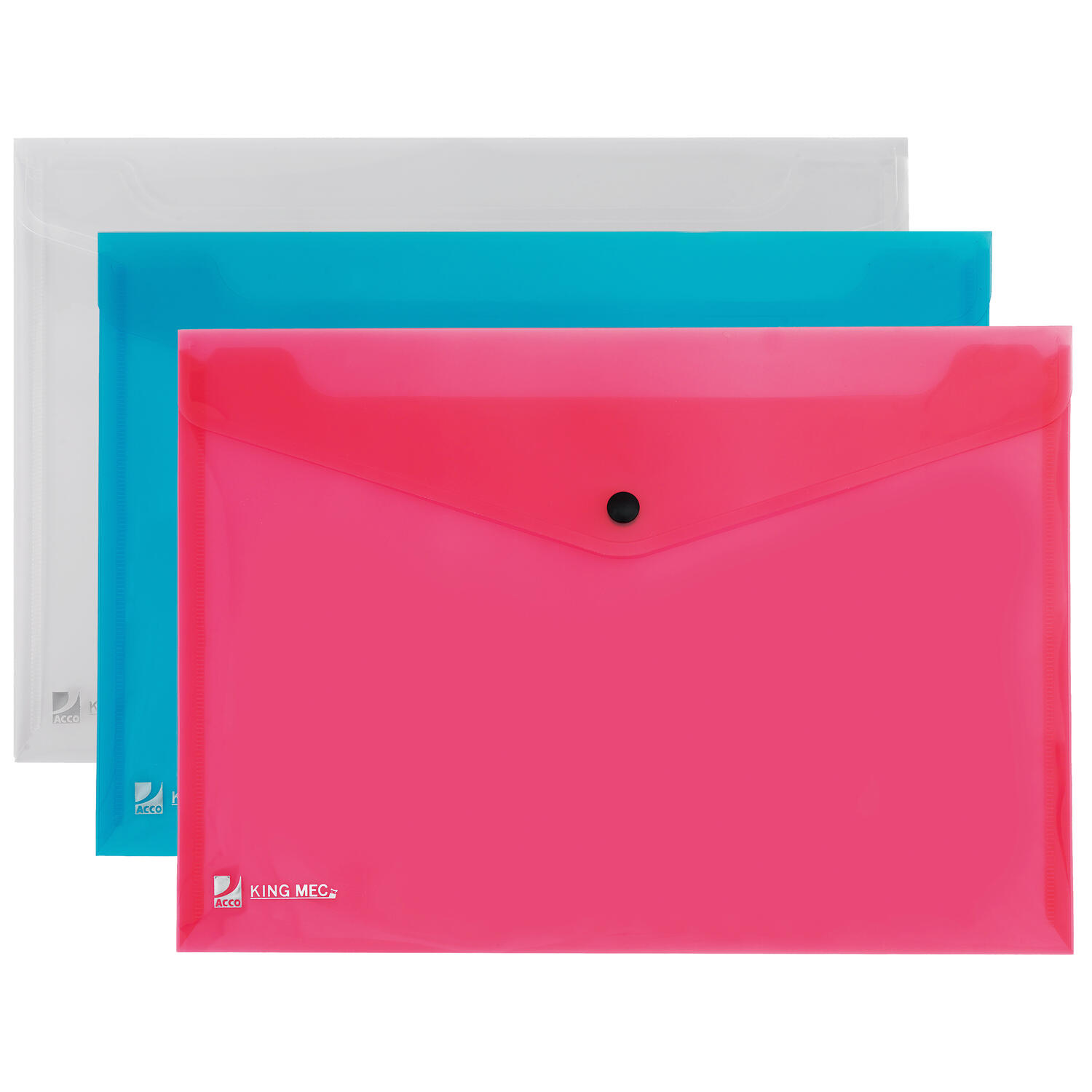 Busta con Bottone Pull 21 × 29,7 cm (A4) KING MEC - conf. 5 pz