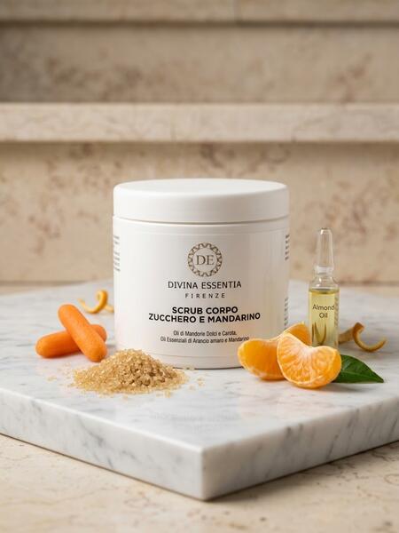 Scrub viso e corpo mandarino bio e zucchero da 500 ml