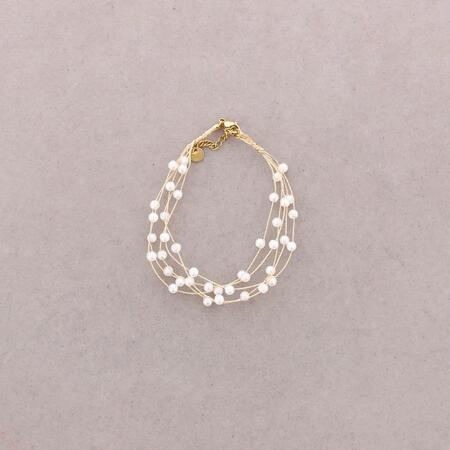 Bracciale Intrecciato Finta Perla