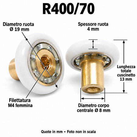 R400/70 - 19 BH M4 - Kit 2 pezzi