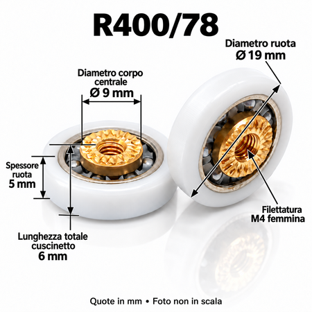R400/78 - 19 BO M4 Q - Kit 2 pezzi