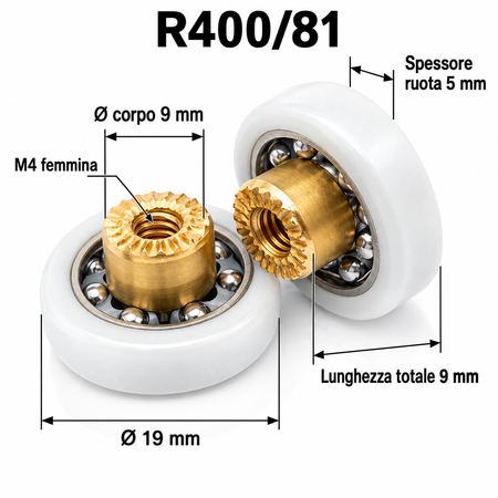 R400/81 - 19 TRO M4 Q - Kit 2 pezzi 