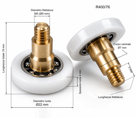 R400/76 - 22 E M5 - Kit 2 pezzi 