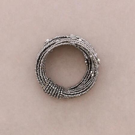 Bracciale Multi Fili Perline SILVER